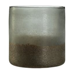 Chiara Small Grey Sand Effect Vase Black Black, Grey