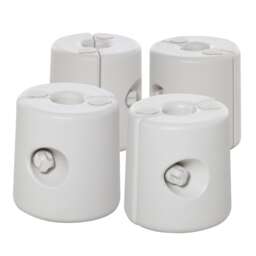 Outsunny 4 Pack 36 kg Gazebo Weights, Canopy Tent Weights with Rapid Clip, Gazebo Leg Weights Fill with Sand or Water, White