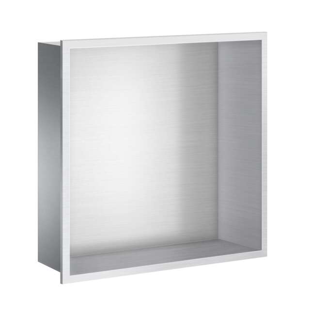 Smedbo Brushed Stainless Steel Shower and Bathroom Wall Niche (300 x 300mm)