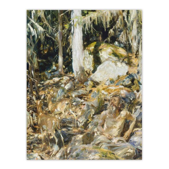 "Il Solitario The Hermit in the Forest Sargent Wall Art Poster Print 12X16"""