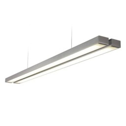 Borde Integrated LED Linear Baton Pendant Twin Bar Silver, Opal