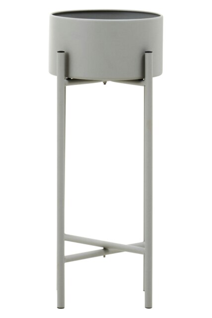 Interiors by Premier Sturdy Small Grey Floor Standing Planter, Contemporary Outdoor Pot For Flowers, Durable Floor Planter Grey