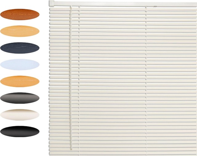 Lister Cartwright 25mm PVC Venetian Blinds Windows Easy Fit Child Safety Included (White, 60 cm Width x 160 cm Drop)