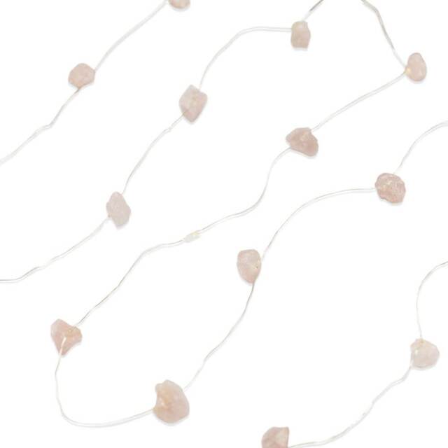 ValueLights Crystal Gifting Matte Pink String Light and Integrated Bulb