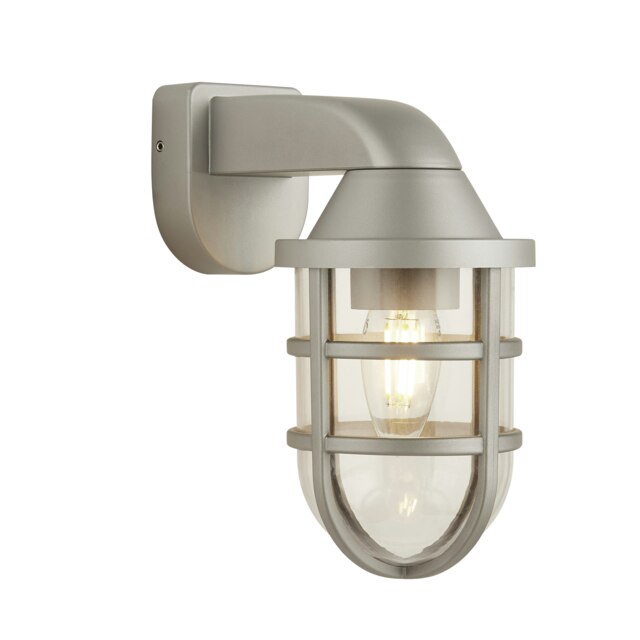 EVER - PLASTIC OUTDOOR WALL LIGHT SILVER
