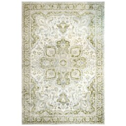 KUKOON Green Traditional Floral Style Bordered Area Rug 60cm x 110cm