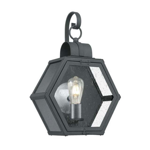 Quoizel Heath Outdoor Wall Lantern Mottled Black, IP44