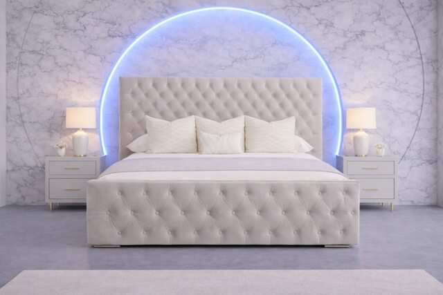 The Luxury Duke 6FT Superking Bed Frame in Coffee Plush