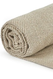 "Herringbone Throw 70 X 100"" - Natural"