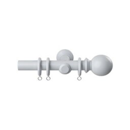 28mm Woodland White Curtain Pole Set 105cm White White