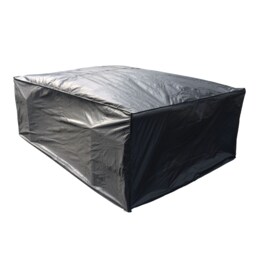 KCT Weatherproof Outdoor Garden Patio Rattan Furniture Cover Rectangular Medium - 210 x 110 x 80cm Black Medium 1