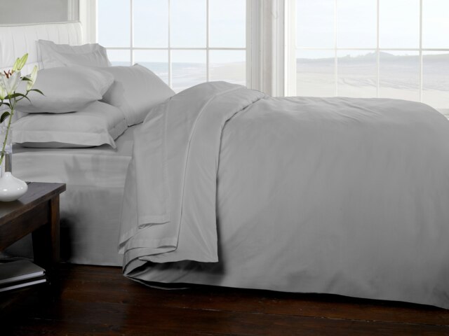 Pure Cotton Flat Sheet 200 Thread Count Percale Silver King