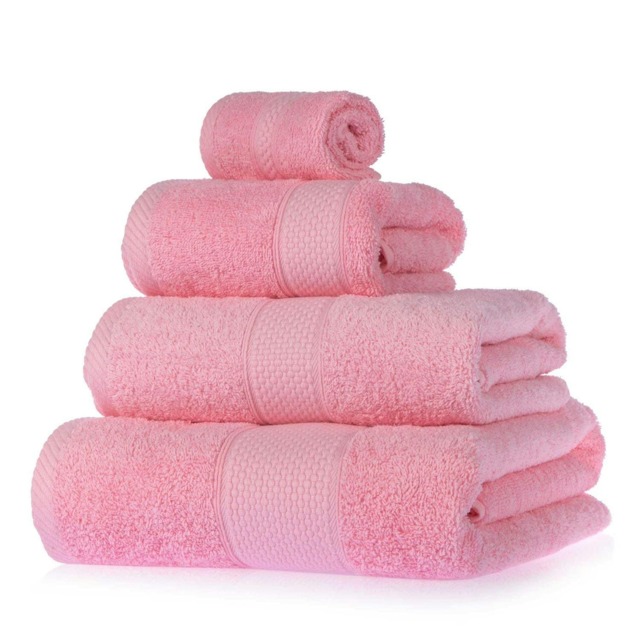Homescapes Turkish Cotton Pink Bath Towel Set