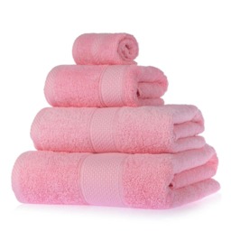 Homescapes Turkish Cotton Pink Bath Towel Set