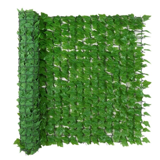 True Products Premium Artificial Ivy Leaf Hedge Garden Fence Privacy Screening Light Green 1m x 3m