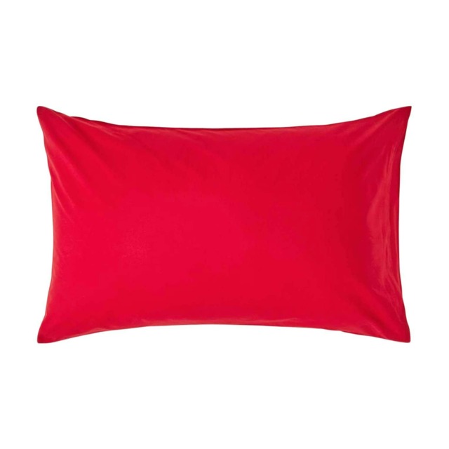 Homescapes Red Egyptian Cotton Housewife Pillowcase 200 TC - Standard Size