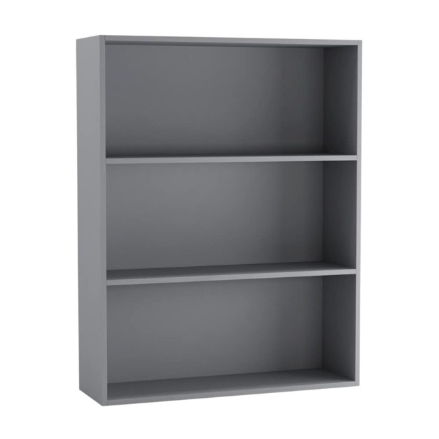 Wide 3 Shelf Tier Wooden Bookcase Cabinet Storage Shelving Display Shelves Unit Grey Grey 1