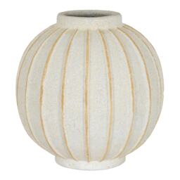 Hill Interiors Grove Globe Vase White White 25cm x 25cm x 25cm 1