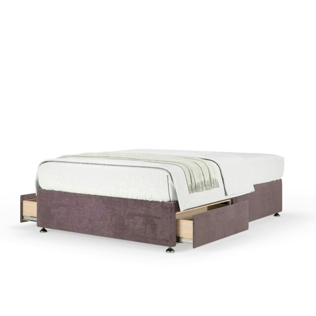 Neptune Spring Mauve Naples Velvet 2 Drawer Divan Set Double
