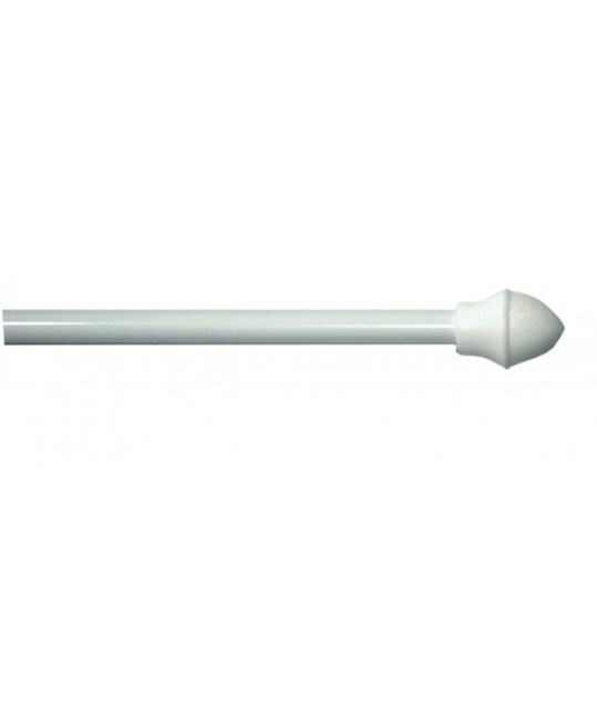 White Cafe Curtain Rod 135 - 220cm White White
