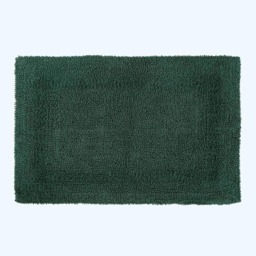 Homescapes Luxury Reversible Cotton Bath Mat - Forest Green Forest Green
