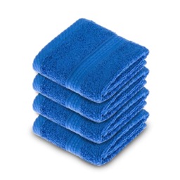 Homescapes Turkish Cotton Royal Blue Face Cloth - Set of 4