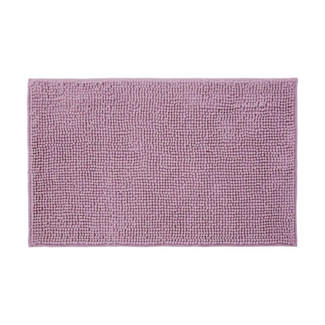 Chenille Bobble Bath Mat Non-Slip 50 x 80cm - Heather