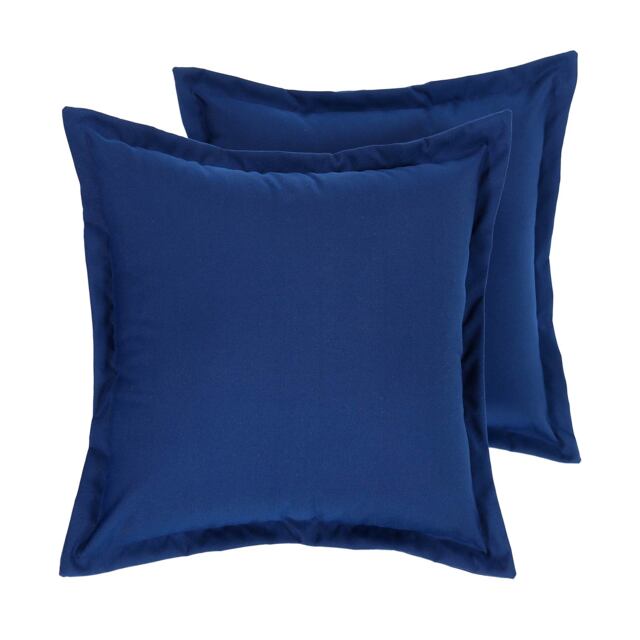Homescapes Navy Plain Outdoor Cushion 45 x 45 cm - Set of 2 Blue Navy 2