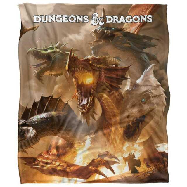Dungeons & Dragons Tiamat Blanket - White - One Size
