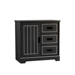 COSTWAY Farmhouse Sideboard Buffet Cabinet Kitchen Storage Cabinet Black