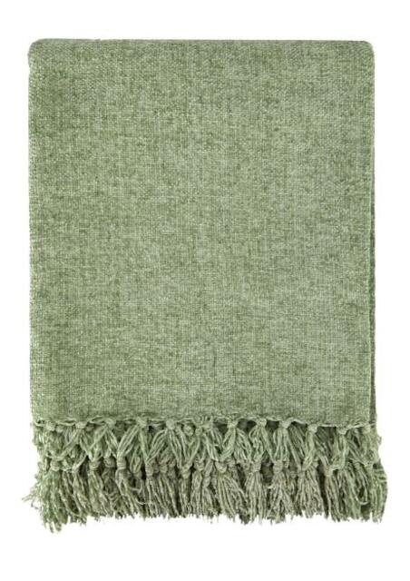 "Camilla Collection Chenille Throw in Meadow Green (60"" x 80"") Green Green"