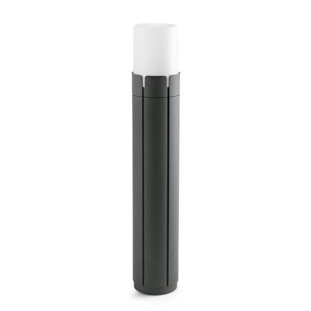 Tram 1 Light Outdoor Tall Bollard Light White, Dark Grey IP65, E27