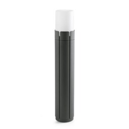 Tram 1 Light Outdoor Tall Bollard Light White, Dark Grey IP65, E27