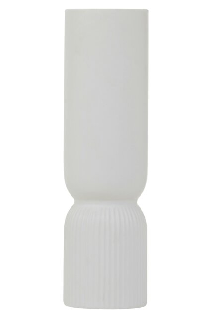 Interiors by Premier Lightweight Ceramic Design White Vase, Spacious Flower Ceramic Vase, Sleek And Sturdy Vase For Flowers White