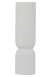 Orsina Lightweight Ceramic Design White Vase, Spacious Flower Ceramic Vase, Sleek And Sturdy Vase For Flowers