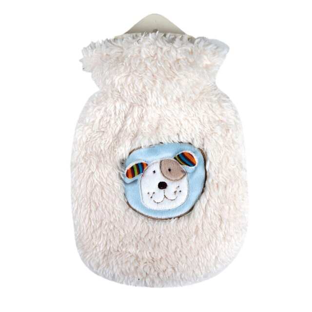 Sanger Childrens Hot Water Bottle Dog Brum Fleece Cover 0.8L Multi One Colour One Size 1