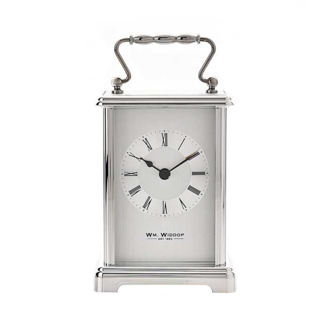 Widdop Gifts Silver Carriage Clock