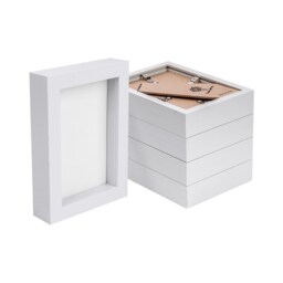 "Nicola Spring 4 x 6"" Photo Frames - 3D Photo Frame Picture Frame Box Portrait Display Case with Spacer (17.5 x 12.5cm) x5"