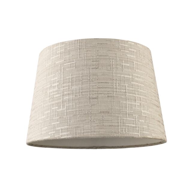 Silver Grey Jacquard Cotton Drum Lamp Shade for Lamp Base or Pendant Grey Grey 1