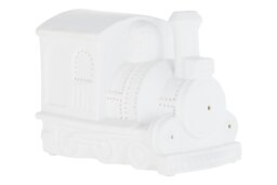 Orsina Kids Train Night Light, Colourful Ceramic Engine Design With Soft Glow Effect, Creates A Comforting Bedtime