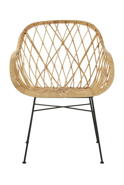 Interiors by Premier Rattan Chair, Easy to Clean Outdoor Chair, Backrest Rattan Office Chair, Eco-friendly Garden Outdoor Chair