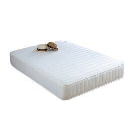 Grey Collection Straight Line Mattress - Memory Foam & Open Coil Spring Support White Small Single