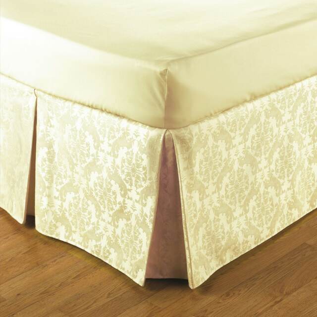Belledorm Easy Fit Damask Platform Valance - Cream - Double