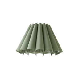 ValueLights Lauren Sage Green Pleat Scallop Edge Taper Ceiling Shade and Bulb