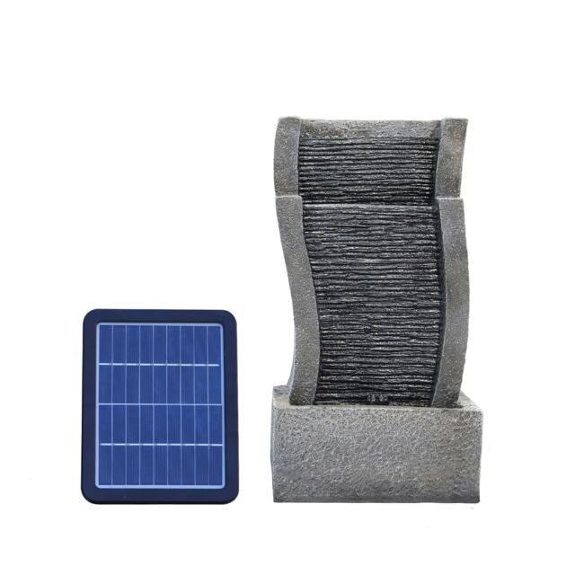 Living and Home Stone Effect Water Fountain Rockery Solar Powered
