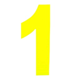 Securit No 1 Hi-Vis Bin Number - Yellow - One Size