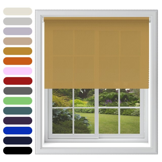Daylight Roller Blind 120cm x 160cm Yellow Ochre