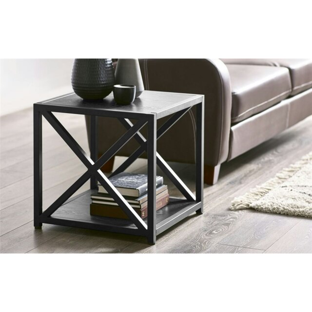 Premium Stylish Black Ash Lamp Table Black Black