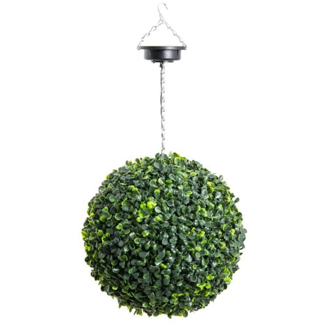 Primrose The Little Buxus Ball Artificial Grass Topiary Ball with LEDs 28cm