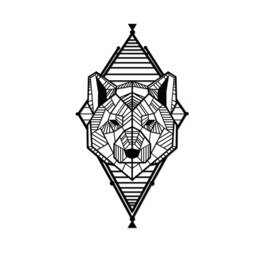 Decortie Geo Wild Metal Wall Art 33x60cm Black
